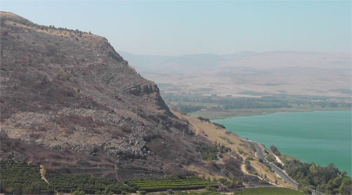 Le nord du Lac de Galillée et le mont Arbel