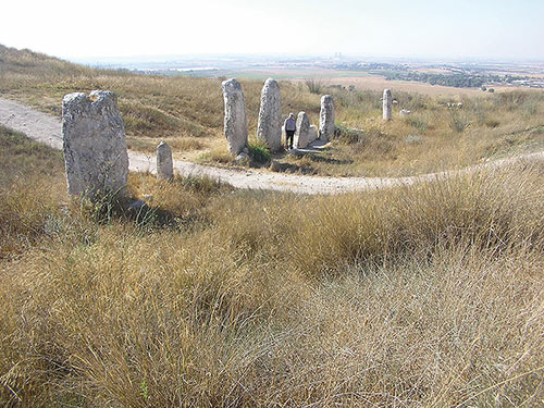 Les stèles du temple appelé également Haut-Lieu bamah de Gezer.