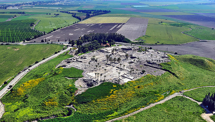 vue aérienne de Megiddo