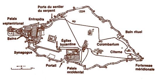 Plan de la forteresse de Massada