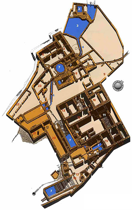 plan du site de Qumrân